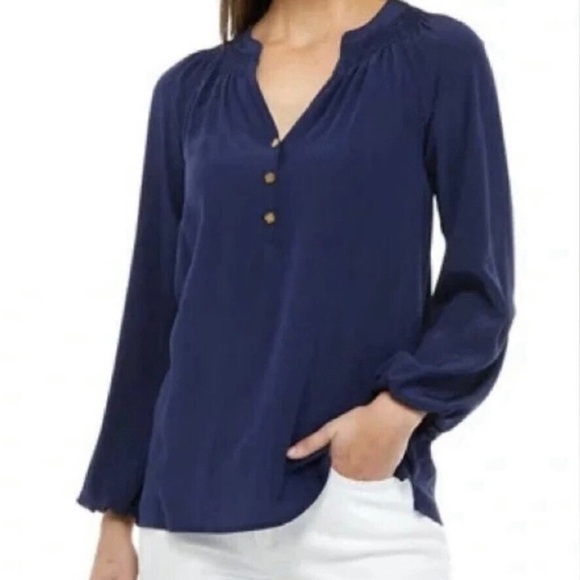 Lilly Pulitzer Navy Blue Women's Top - Picture 11 of 11